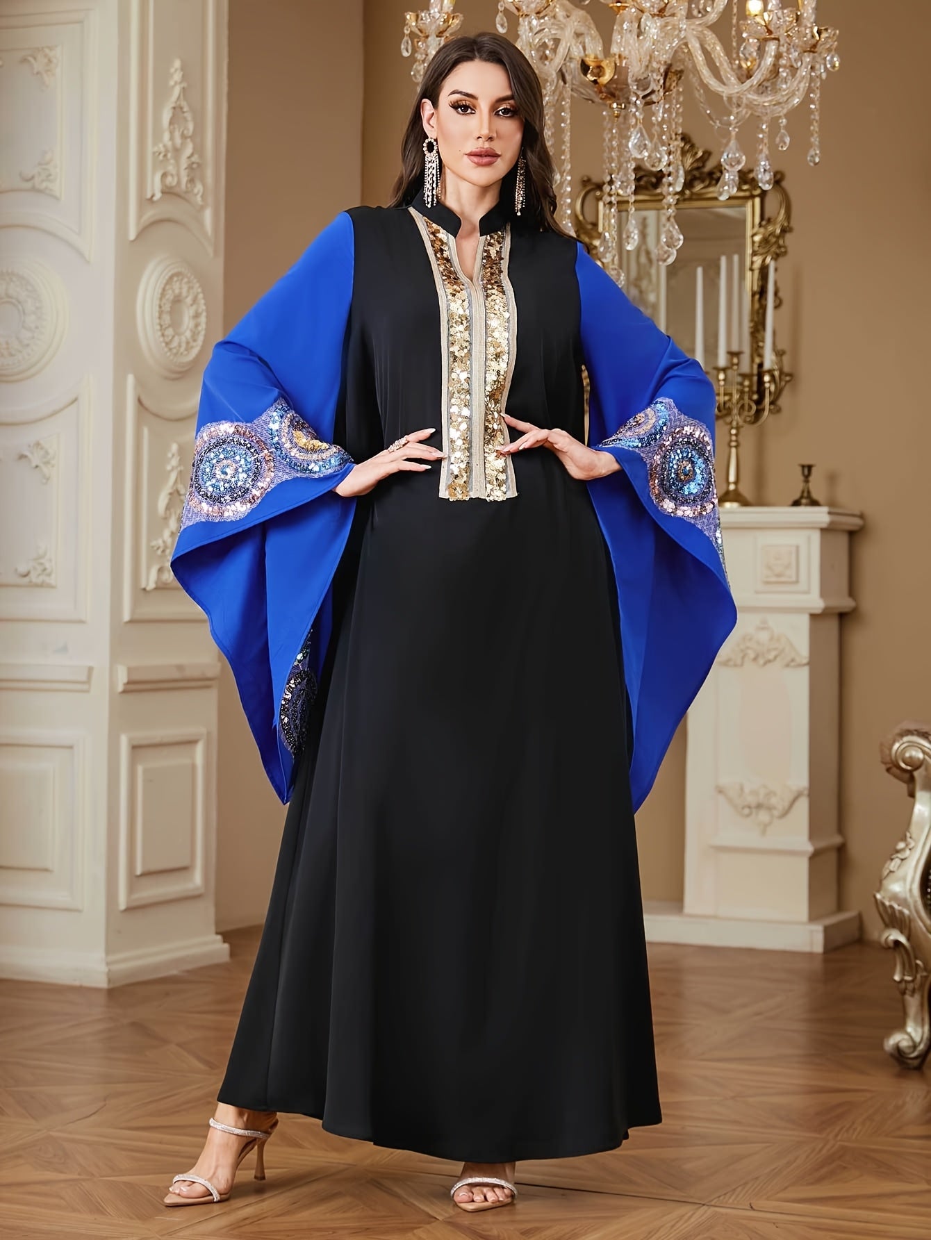 Women's Elegant Maxi Abaya Kaftan - Formal Evening Gown & Everyday Islamic Dress in Lavender Purple, Batwing Sleeves, Non-Stretch Formal event & Everyday Islamic Clothing for Weddings
