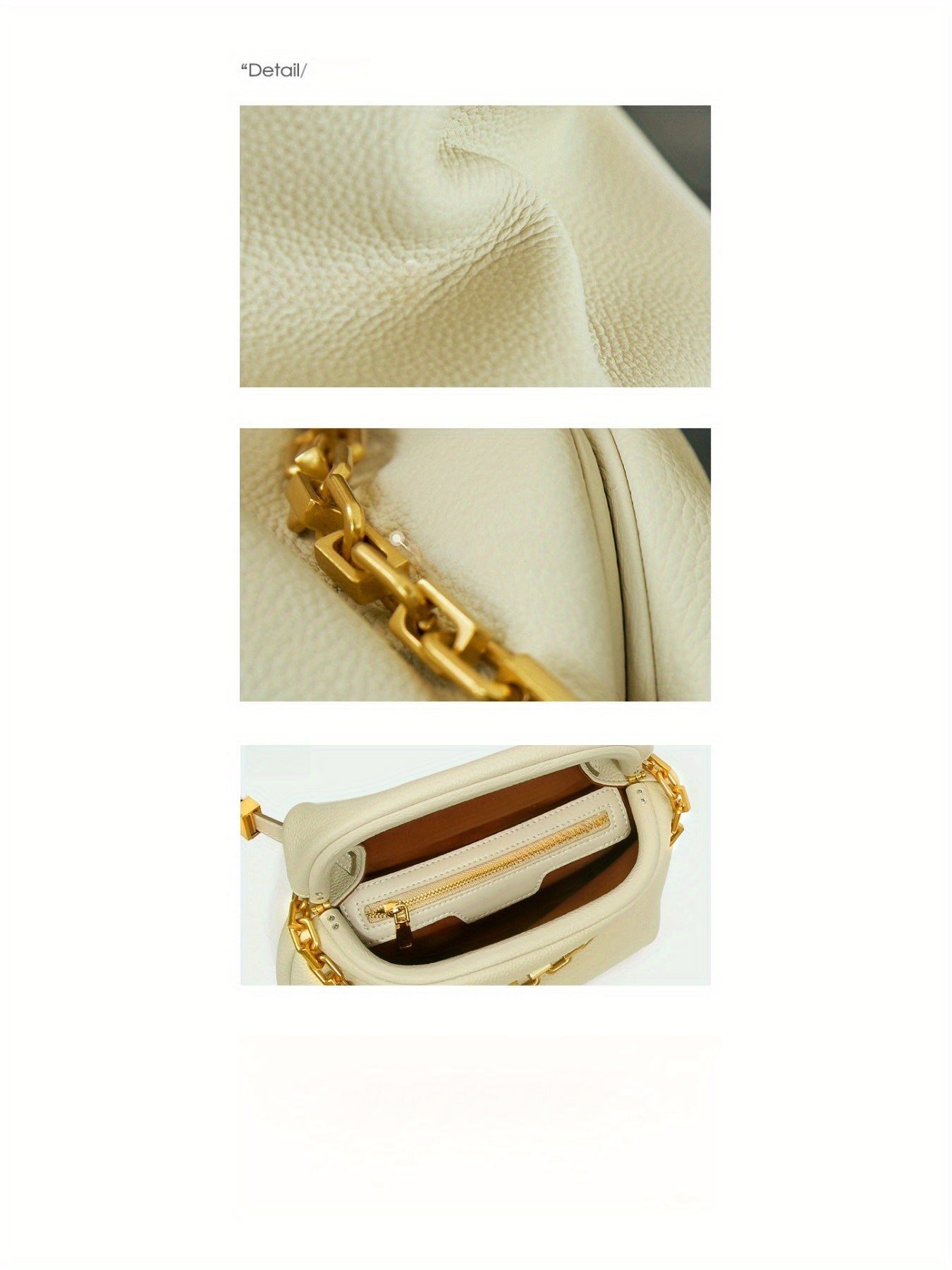 2025 New Women's Bag, Leather Crossbody Pleated Cloud Messenger Bag, Fashionable Chain Dumpling Bag, Single Shoulder Crossbody Bag