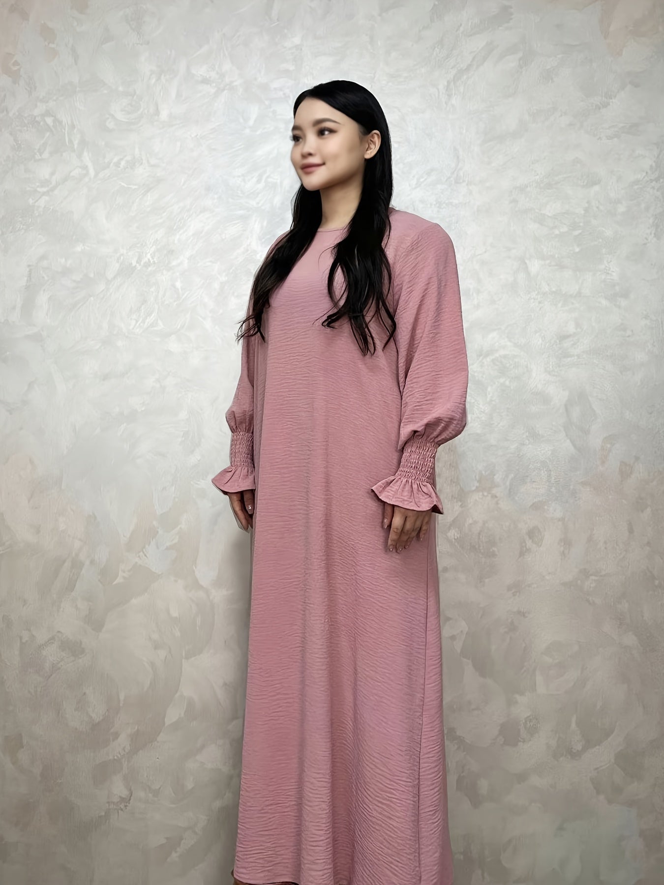 Soft Crepe Material With Pocket Muslim Lady Abaya Prayer Abaya