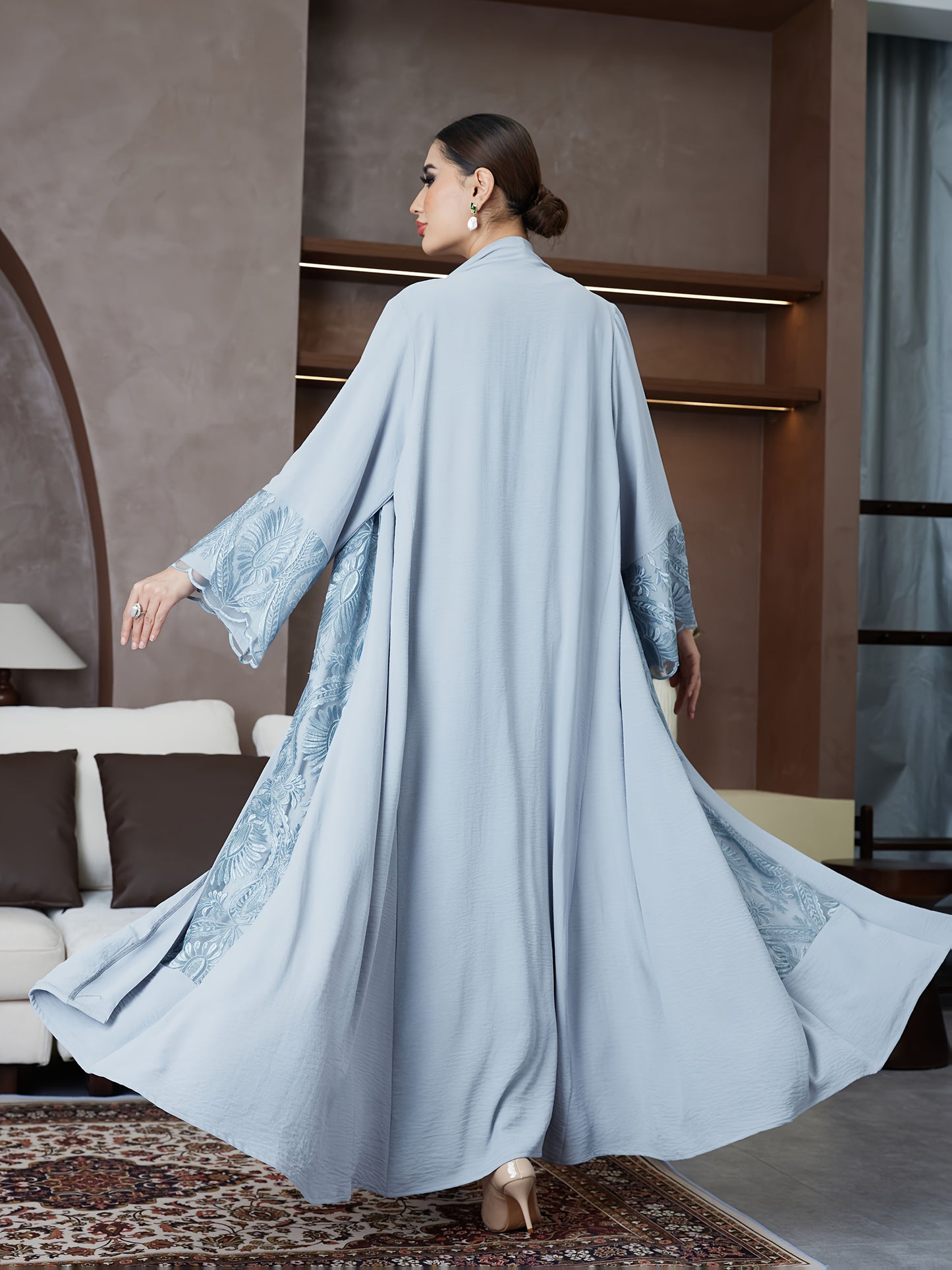 New Abaya for Ramadan, Middle Eastern Arabic Robe, Saudi Arabia, Turkish Muslim Women'S Floral Dress with Comfortable Breathable Fabric, High-End Fashion Paisley Pattern