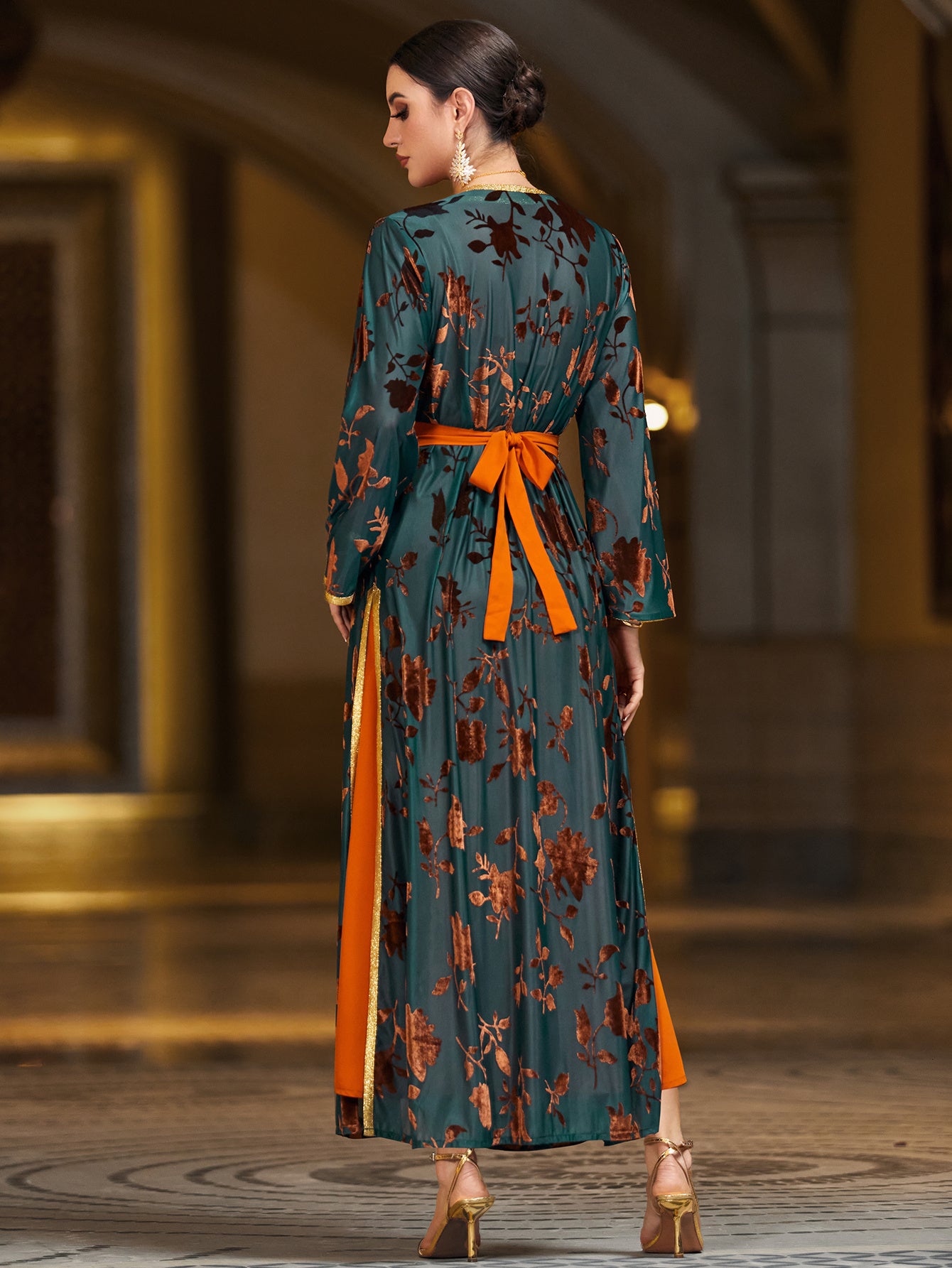 Casual Arab Two-Piece Modern Abaya Set