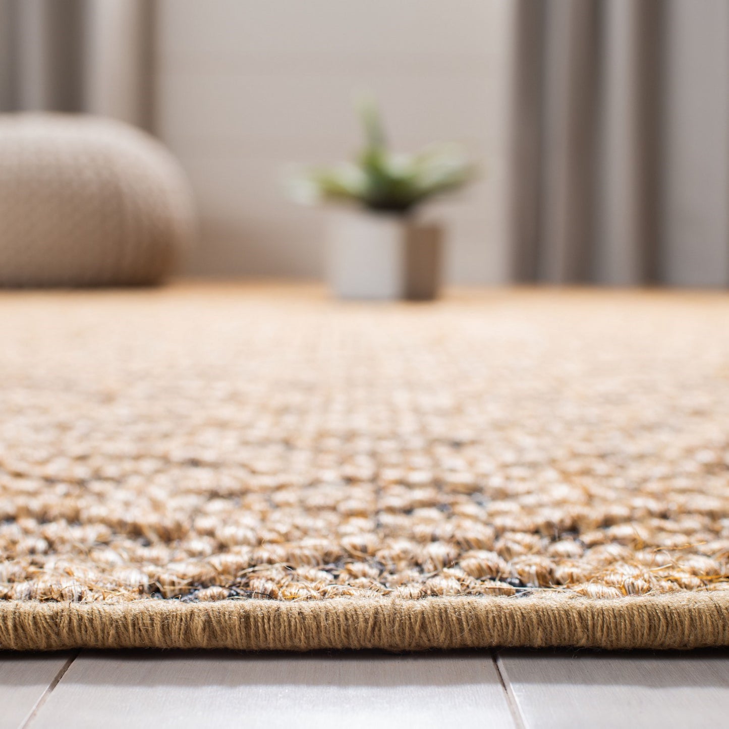 Indoor Power Loomed Easy Care Sisal Area Rug For Home Decor Rug for Living Room, Bedroom, Dining Room, Home Office, Basement