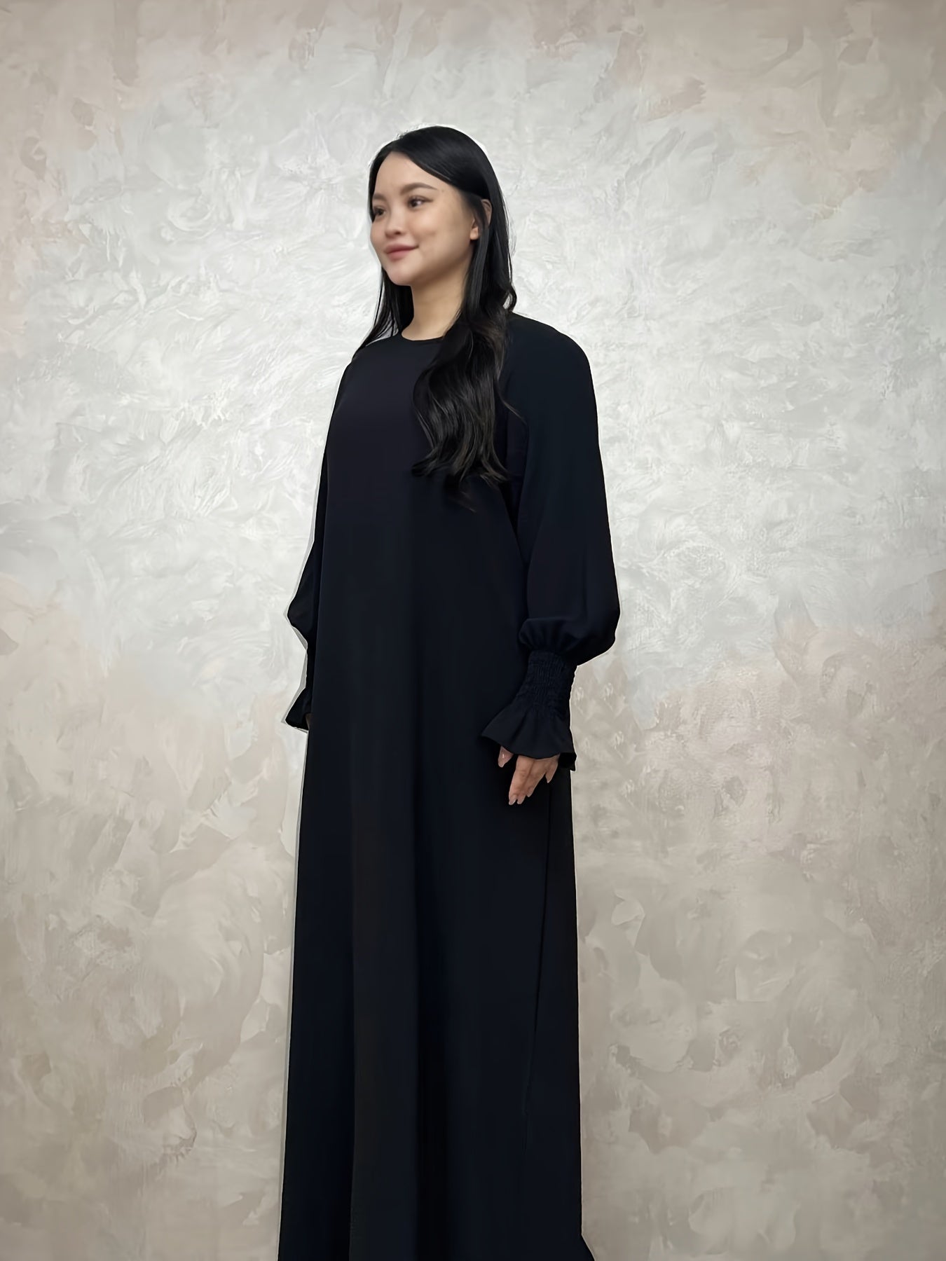 Soft Crepe Material With Pocket Muslim Lady Abaya Prayer Abaya