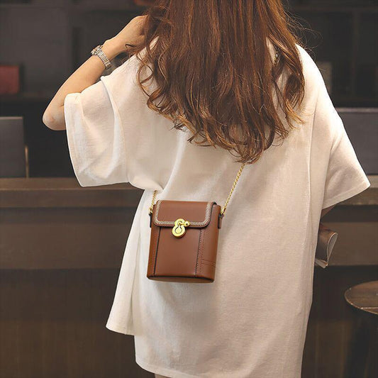 New Single Shoulder Light Luxury Trendy Spring Niche Design High-end Bucket Crossbody Bag Women'S Genuine Leather Wholesale