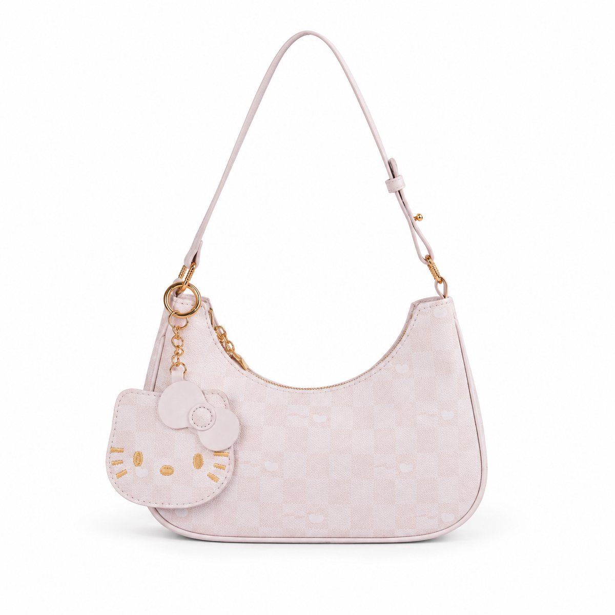 Pastel Pink Kitty Charm Shoulder Bag