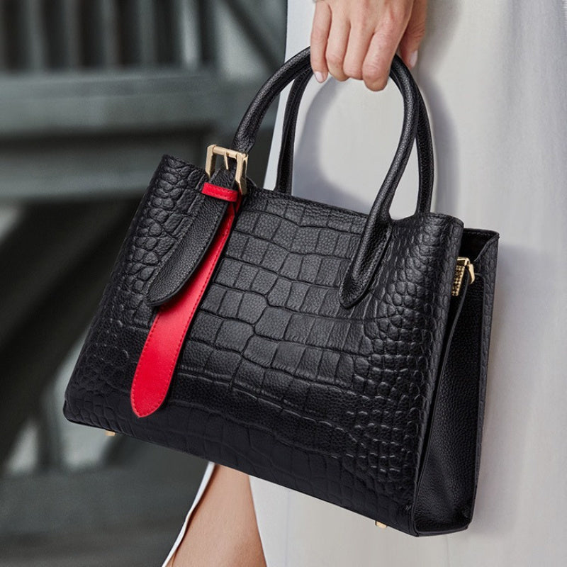 Large Capacity 2025 New Women's Bag, Genuine Leather Handbag for Women, Stylish Crossbody Commuter Women's Bag