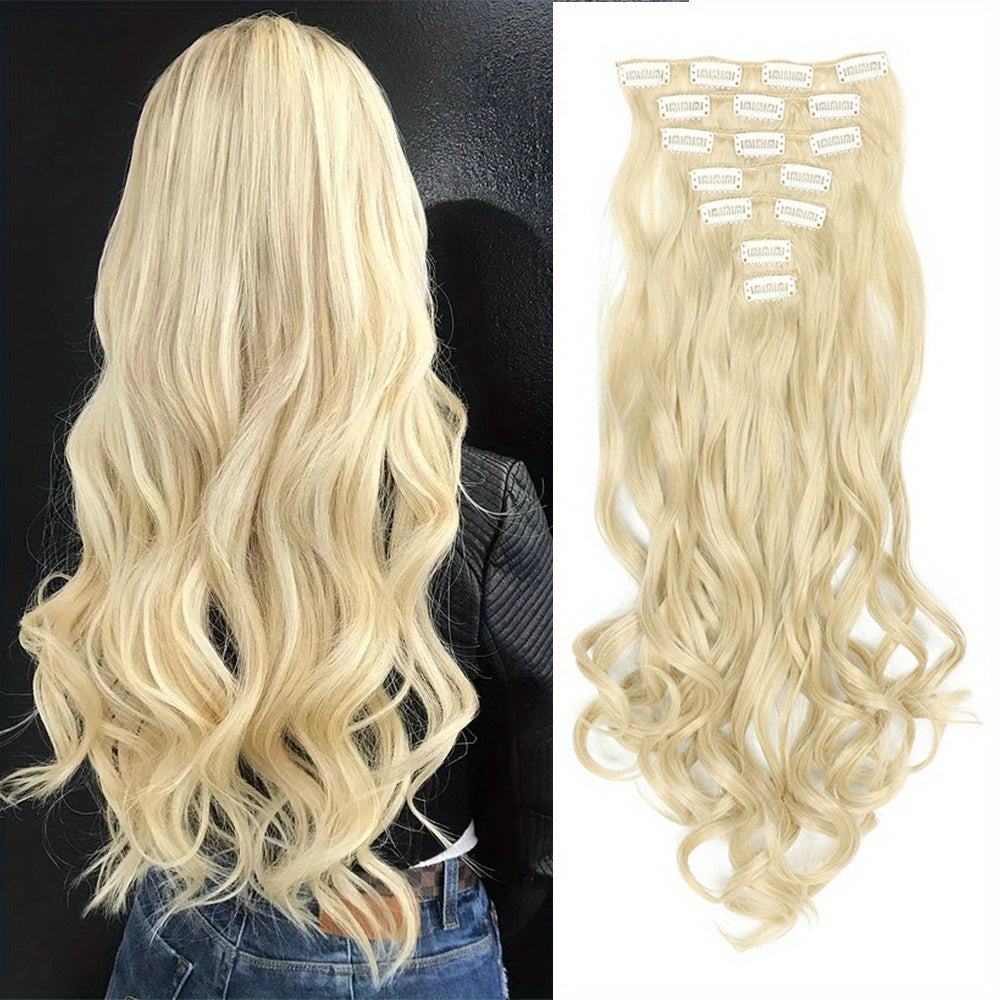 22 Inch Full Head Clip In Hair Extensions