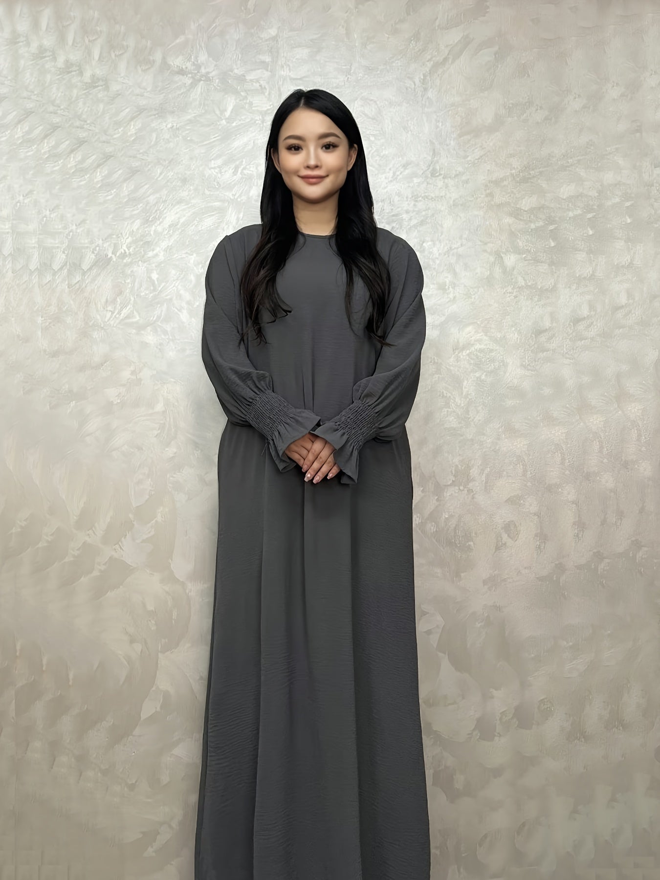Soft Crepe Material With Pocket Muslim Lady Abaya Prayer Abaya