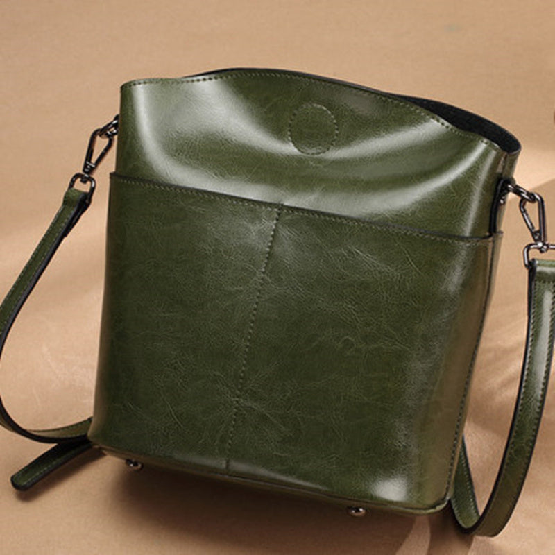 Real Leather Women's Sling Bag | Versatile Casual Handmade Cowhide Fashionable Messenger Bag