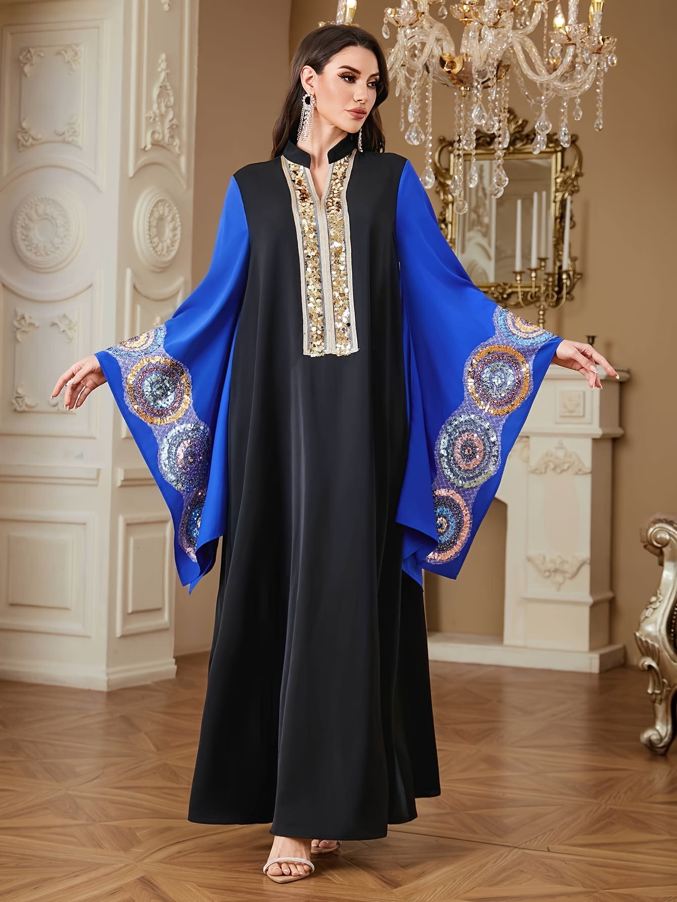 Women's Elegant Maxi Abaya Kaftan - Formal Evening Gown & Everyday Islamic Dress in Lavender Purple, Batwing Sleeves, Non-Stretch Formal event & Everyday Islamic Clothing for Weddings