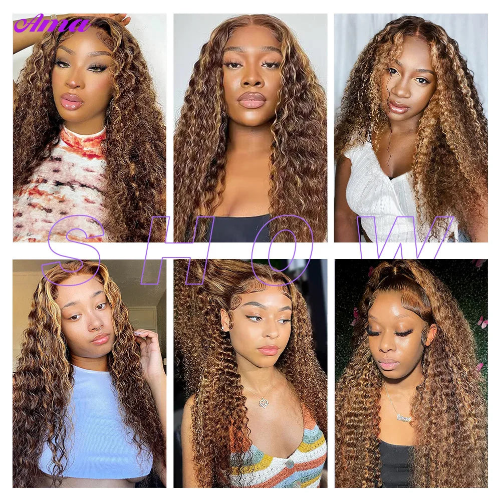 Honey Blonde Deep Wave Human Hair