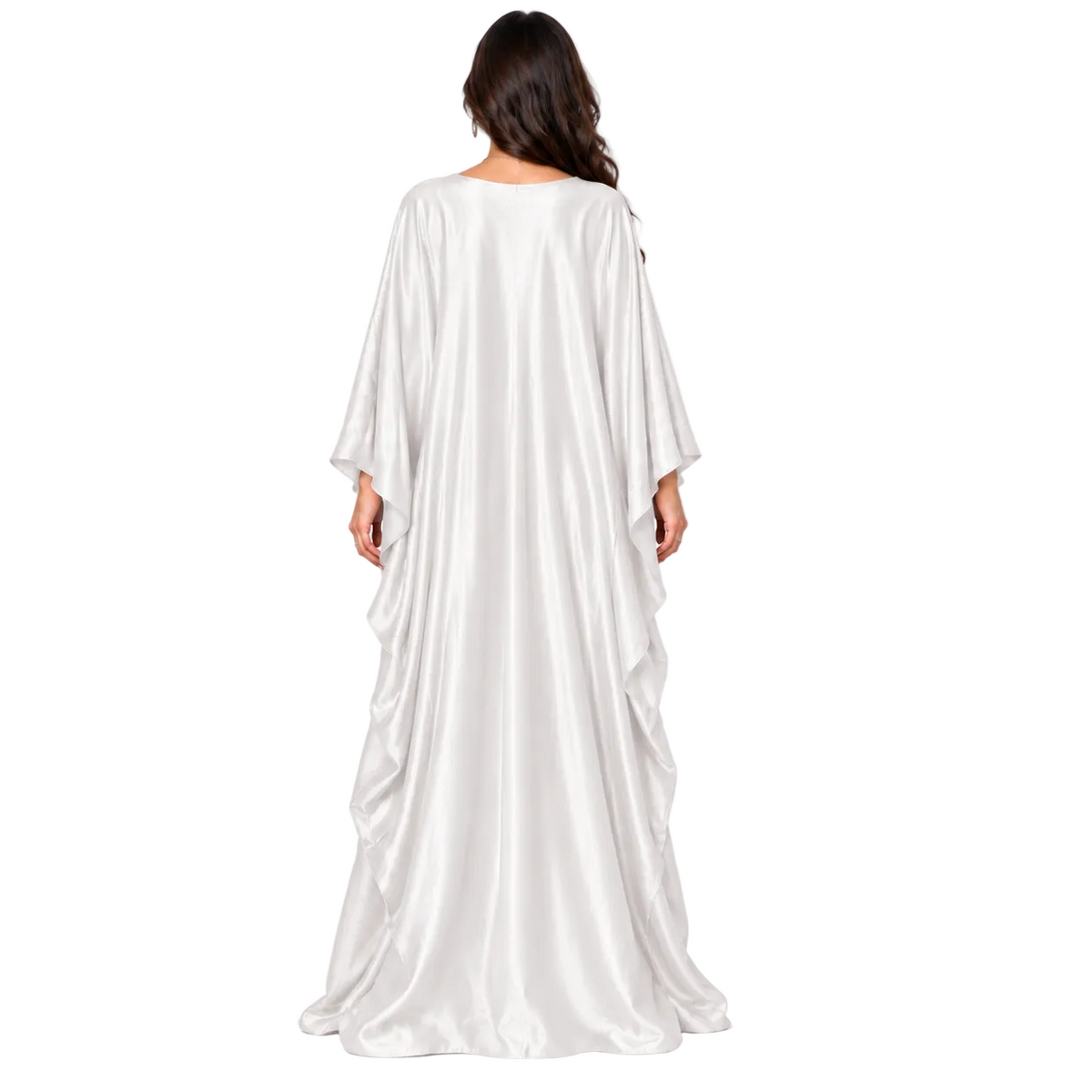 White Batwing Modern Plus Size Kaftan