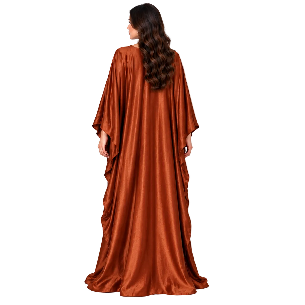 Brown Batwing Modern Plus Size Kaftan