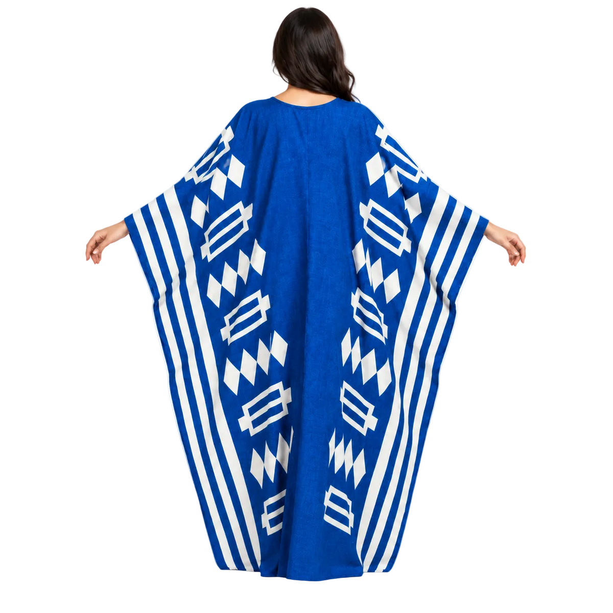 Royal Blue Printed Plus size Kaftan