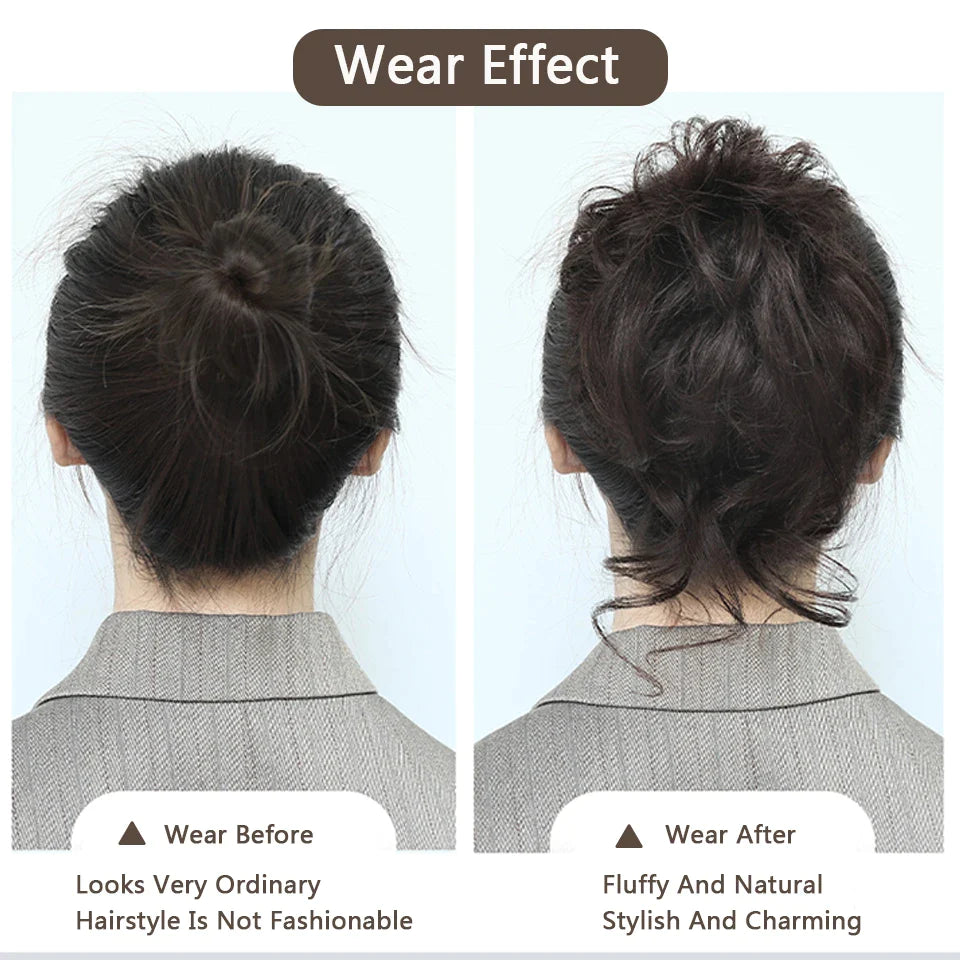Blonde Synthetic Hair Bun For Women