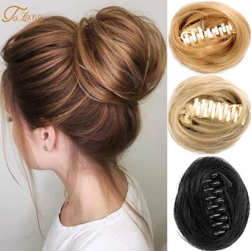 Red Curly Messy Hair Bun