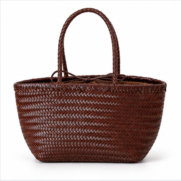 Coffee Brown Woven Everyday Tote Bag
