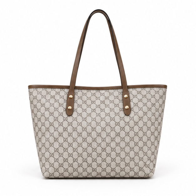 Elegant Monogram Everyday Shoulder Tote Bag