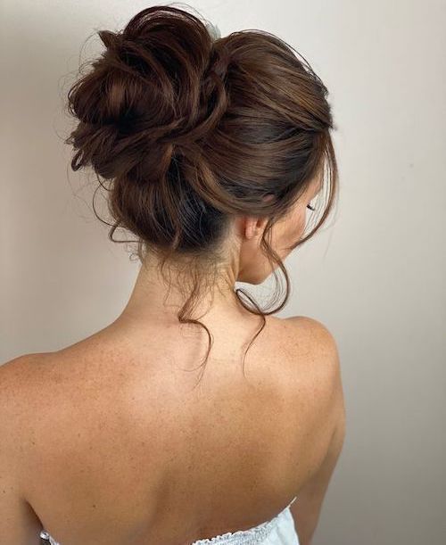 Brown Donut Updo Synthetic Hair Buns