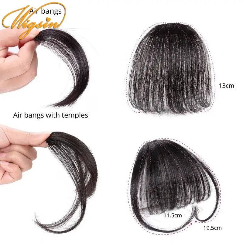 Brown Women Mini Fake Bangs