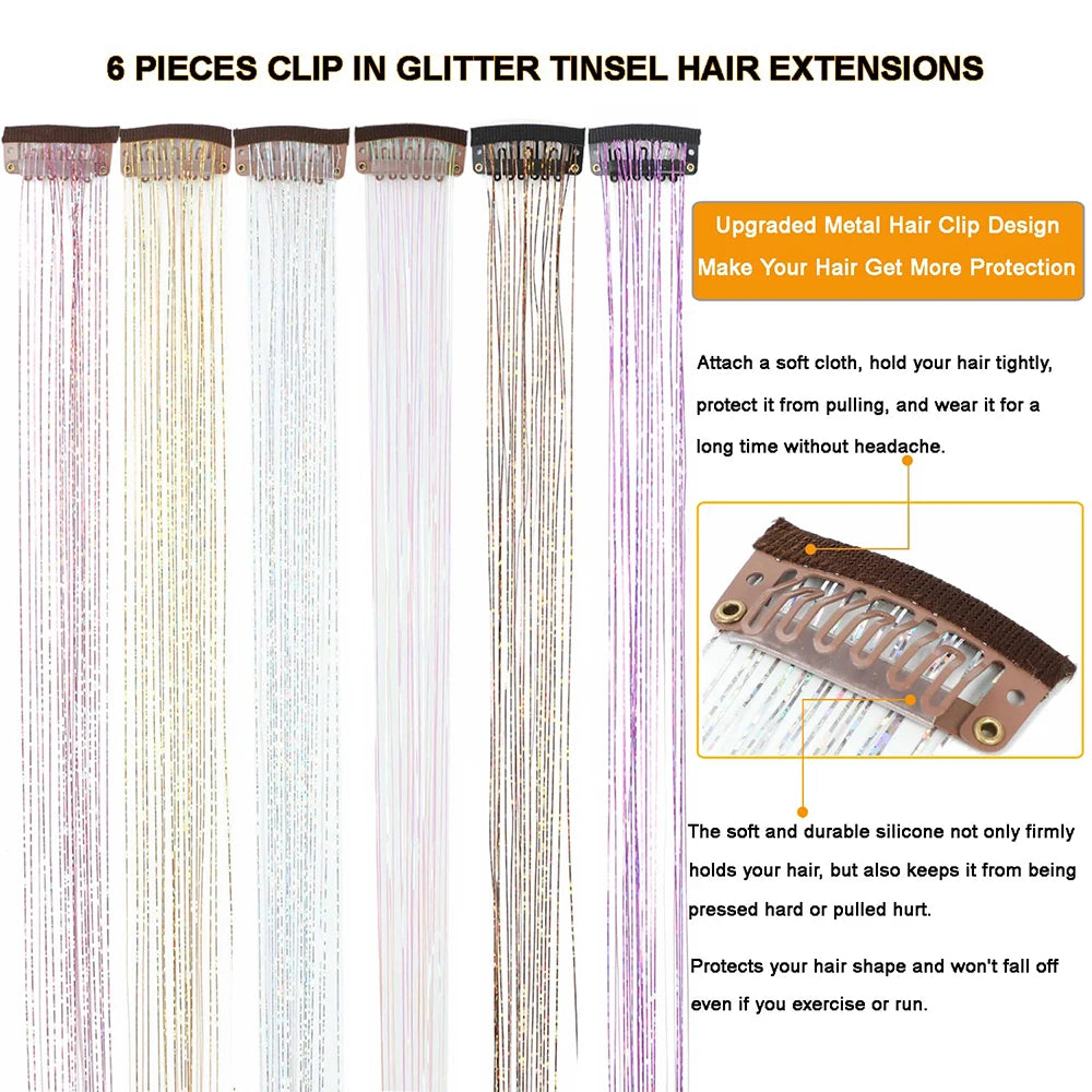 Shiny Glitter Hair Tinsel