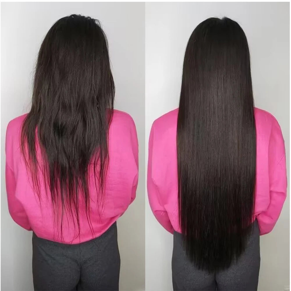 Brazilian Remy Straight Clip In Human Hair Extensions