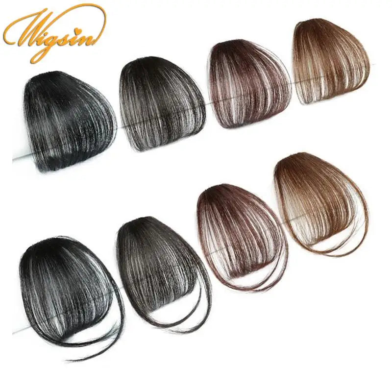 Brown Women Mini Fake Bangs