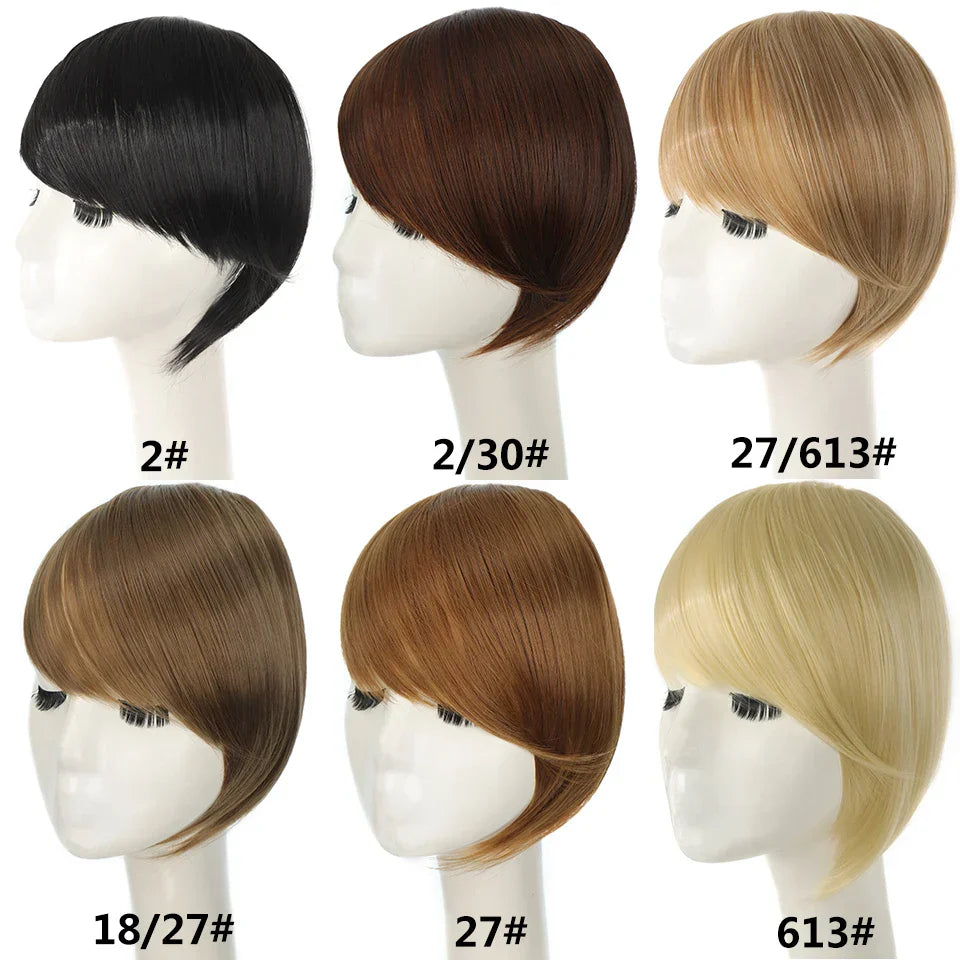 Dark Brown Side Bangs Hair Extensions