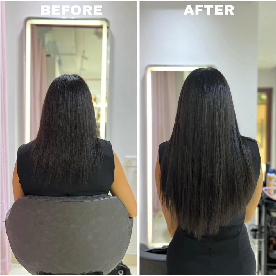 Black Human Hair Clip on Hair Extensions
