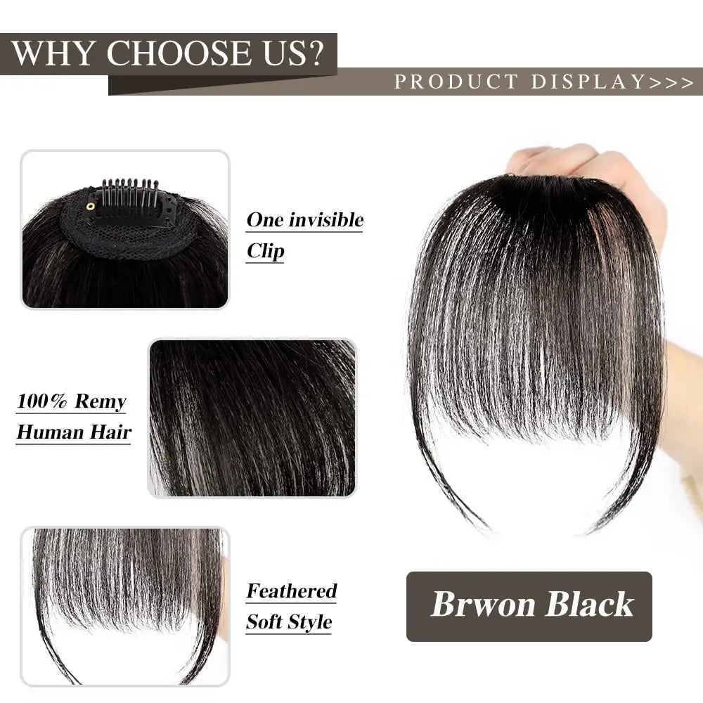 Black Fringes Hair pieces Air Bangs