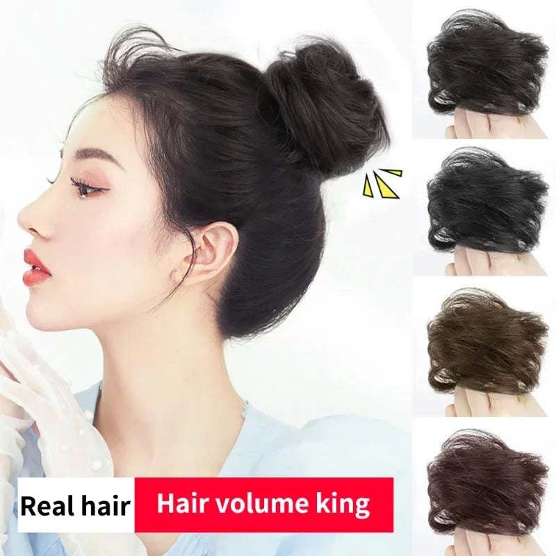 Brown Curl Seamless Bun Natural Hair Buns