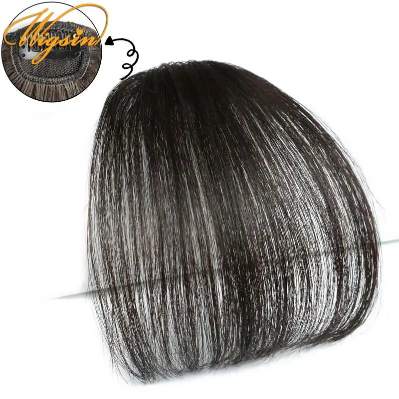 Brown Women Mini Fake Bangs