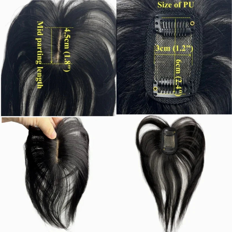 Mocha Brown Human Hair Bangs Side Fringe for Women
