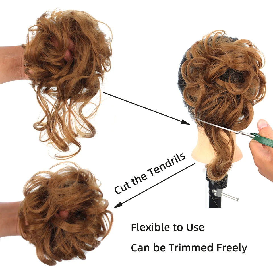 Blonde Synthetic Hair Bun For Women