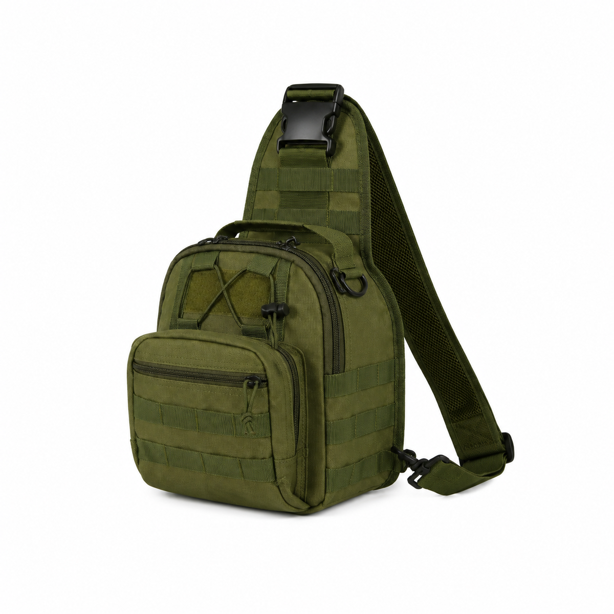 Olive Green Tactical Crossbody Sling Backpack