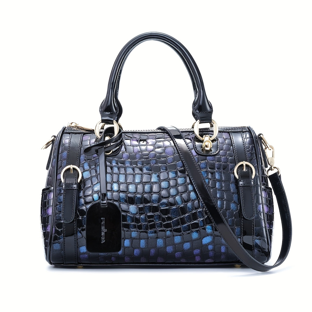 Crocodile Leather Crossbody Bags For Women, Large Leather Duffel Handbags For Women, Luxury Designer Bag, Over Shoulder Bag, Genuine Leather Large Tote Bag, Large Capacity