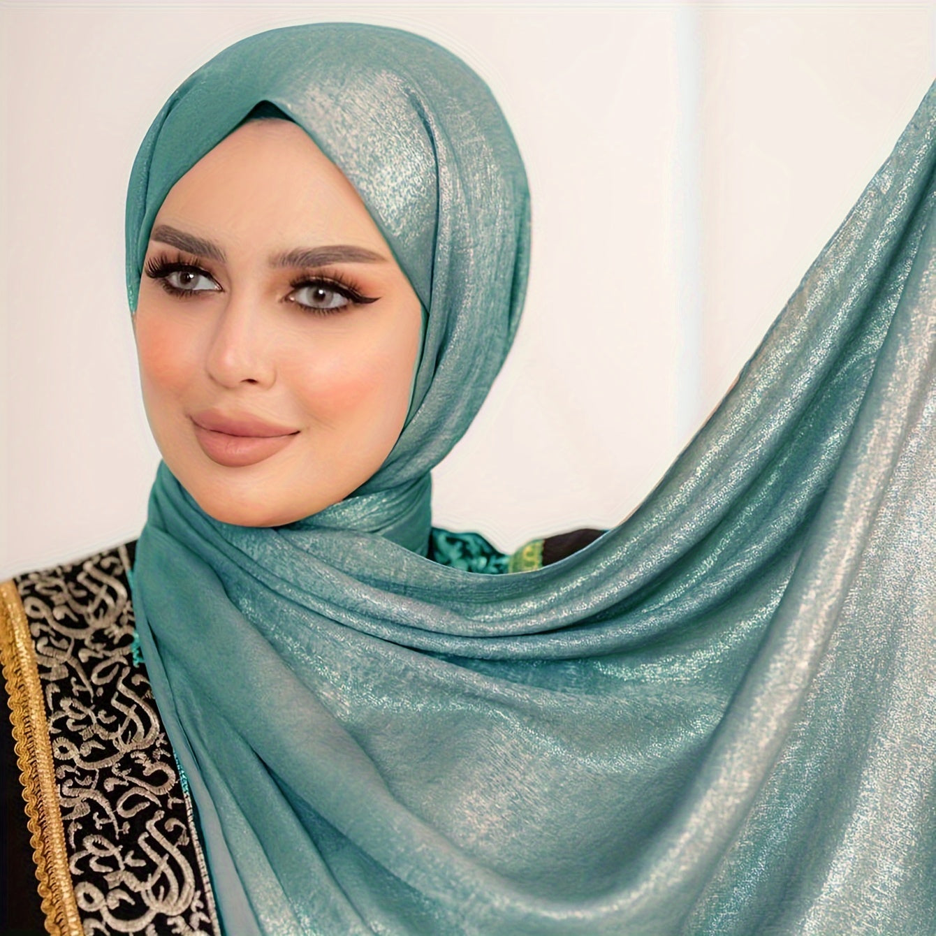 1/2 Pack Non-Stretch Religious Muslim Khimar Abaya, 100% Polyester, Breathable, Handmade, Available in Various Solid Colors, Includes Hand Wash or Professional Dry Clean Care Instructions