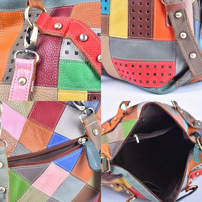 Tote Bag for Women - Large Capacity Cowhide Genuine Leather Crossbody Handbag