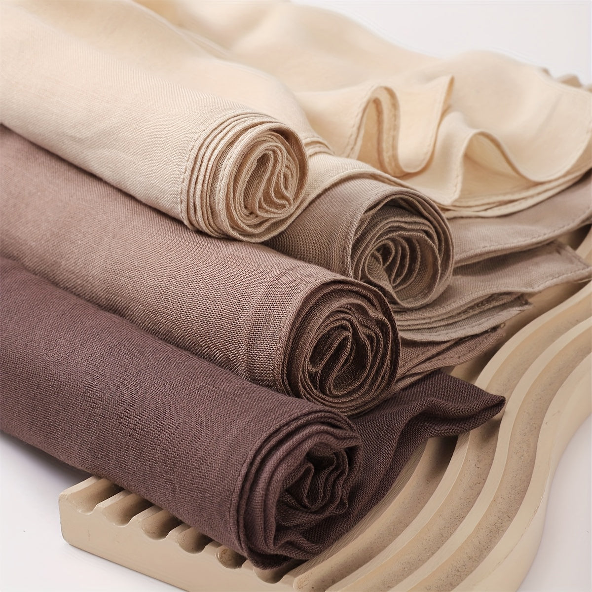 5pcs High-Quality Solid Color Breathable Scarves for Women - Soft Modal, Ideal for Daily Use, Muslim Hijabs, Shawls, and Wraps, Casual Wear Scarves|Breathable Fabric Scarves| Textured Bamboo Woven Hijab