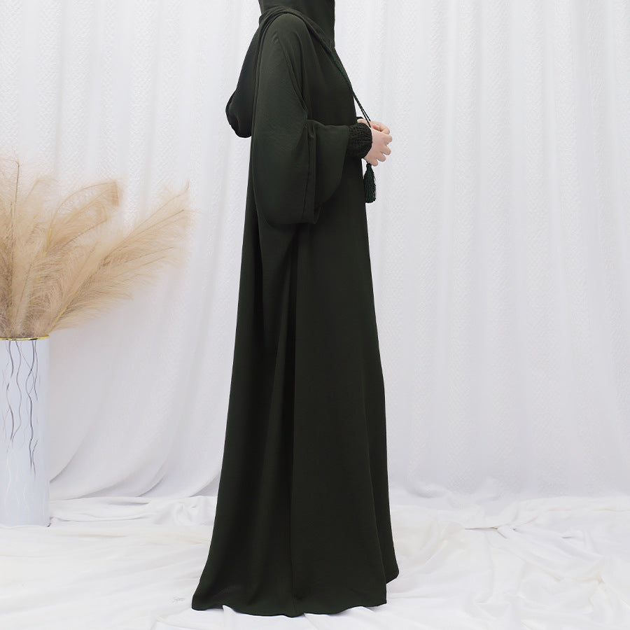 Women's Islamic Prayer Dress & Modest Jibab Abaya - Soft Pink (Pastel) Full Coverage Hijab Robe with Sleeves, for Ramadan, Travel, Daily Prayer - Muslim Kaftan, Muslimah Clothing, Modestwear Outfit, Elegant Drape, Breathable Fabric