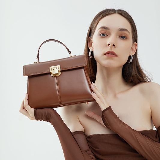 Commuting Leather Handbag, High-Quality Handbag, Shoulder Bag, Crossbody Bag, Suitable for Travel, Light Luxury High-End Leather
