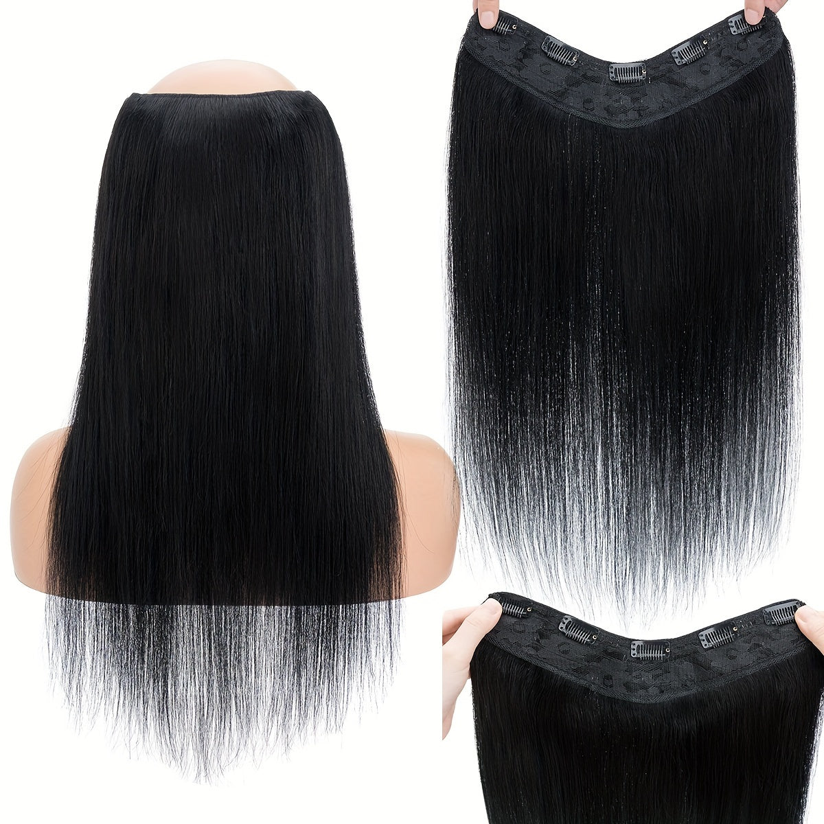 14-20 Inch V-Shaped Real Remy Clip in Human Hair Extensions
