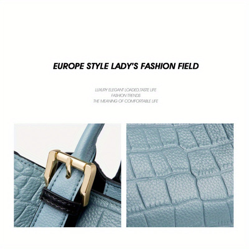 Large Capacity 2025 New Women's Bag, Genuine Leather Handbag for Women, Stylish Crossbody Commuter Women's Bag