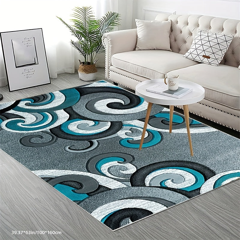 Abstract Mat Area Rugs for Living Room Dining Lounge Bedroom Marble Mat Soft Medium Pile Large Mat for Easy Care Modern Rugs Living Room