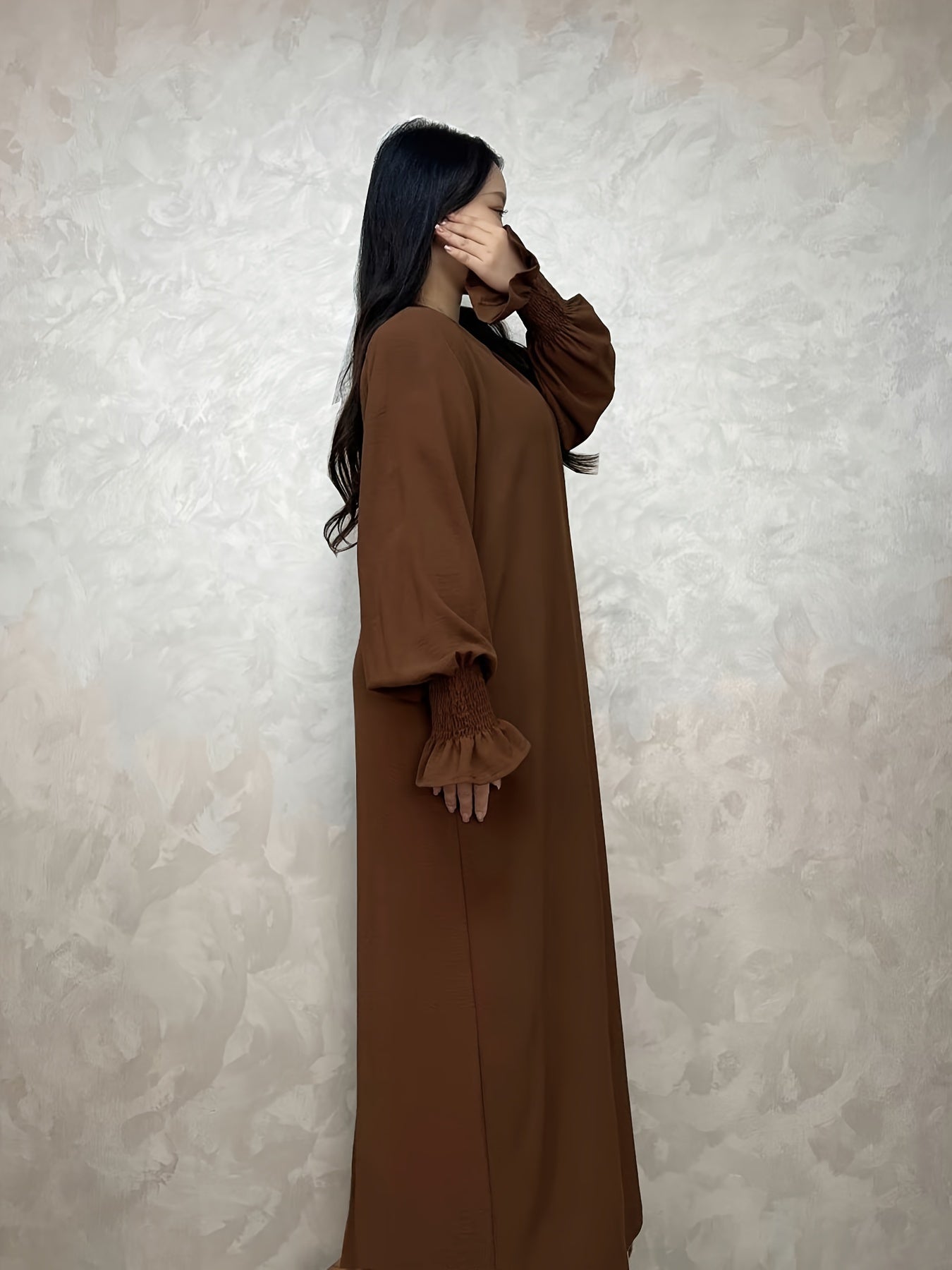 Soft Crepe Material With Pocket Muslim Lady Abaya Prayer Abaya