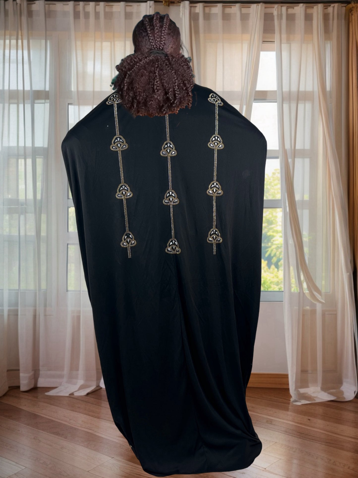 Plus Size, Women's Turkish Abaya Long Kaftan - Elegant Islamic Gown with Voluminous flowy design, Non-Transparent Full Coverage Dress for Everyday & Special Occasions