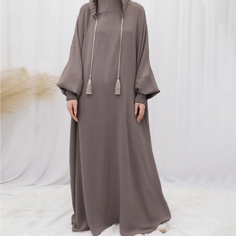 Women's Islamic Prayer Dress & Modest Jibab Abaya - Soft Pink (Pastel) Full Coverage Hijab Robe with Sleeves, for Ramadan, Travel, Daily Prayer - Muslim Kaftan, Muslimah Clothing, Modestwear Outfit, Elegant Drape, Breathable Fabric