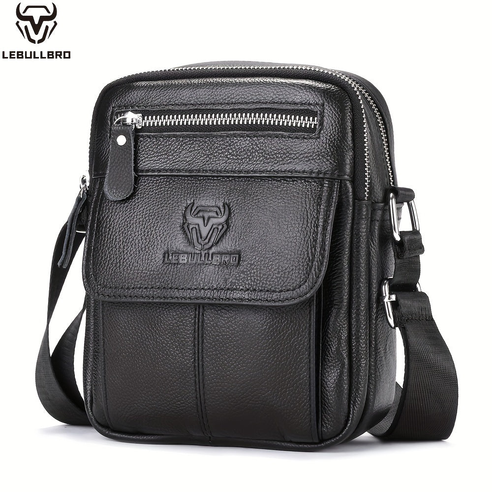 Men's Top Layer Cowhide Shoulder Bags 100% Genuine Leather Handbag High Quality Small Sling Bags Crossbody