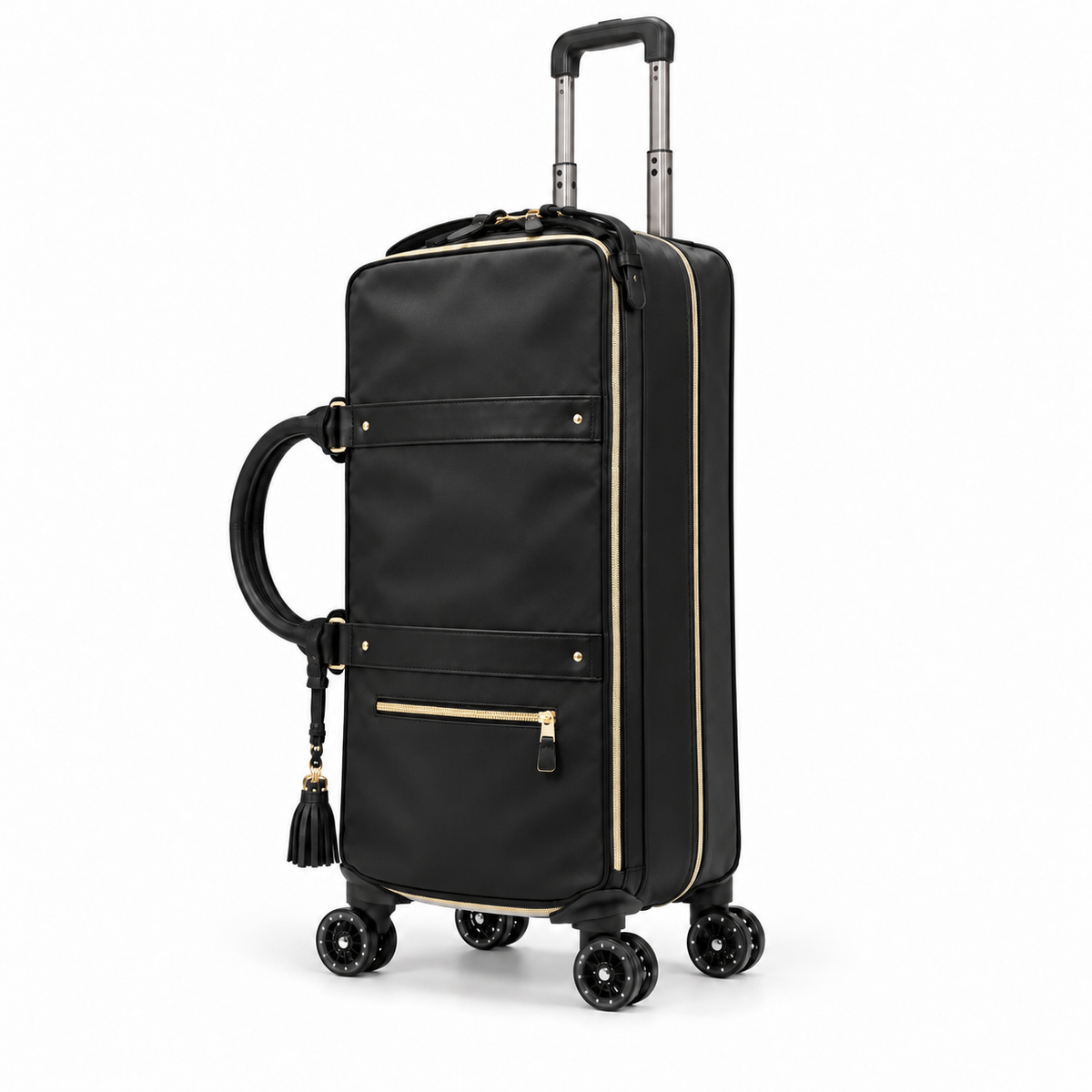 Black Rolling Duffel Travel Trolley Bag