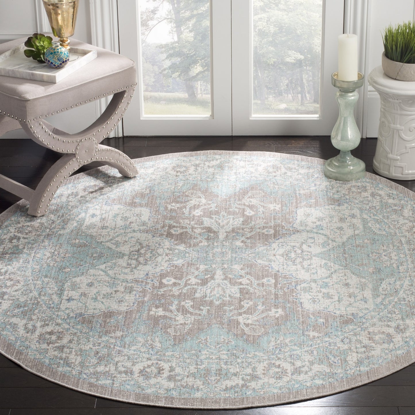 Indoor Power Loomed Easy Care Area Red/Grey Rug For Home Decor Rug for Living Room, Bedroom, Dining Room, Home Office, Basement